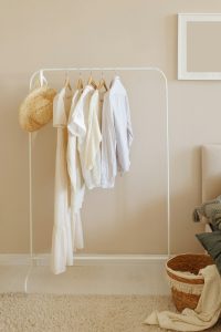 Minimalistic fashion clothes on a hanger